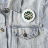 Bloem van Lotus Painting Ronde Button 5,7 Cm (In situ)