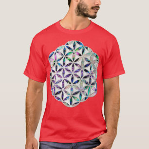 Bloem van mensenlevens Abalone schelp op parels T-shirt