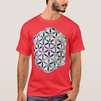Bloem van mensenlevens Abalone schelp op parels T-shirt