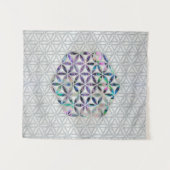 Bloem van mensenlevens Abalone schelp op parels Wandkleed (Voorkant (horizontaal))