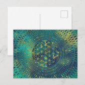 Bloem van mensenlevens Marmer en goud Briefkaart (Voorkant / Achterkant)