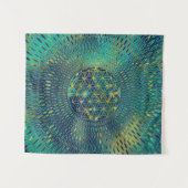 Bloem van mensenlevens Marmer en goud Wandkleed (Voorkant (horizontaal))