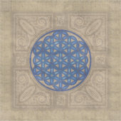 Bloem van mozaïekTegel, Ornament N2 Sticker (Voorkant)