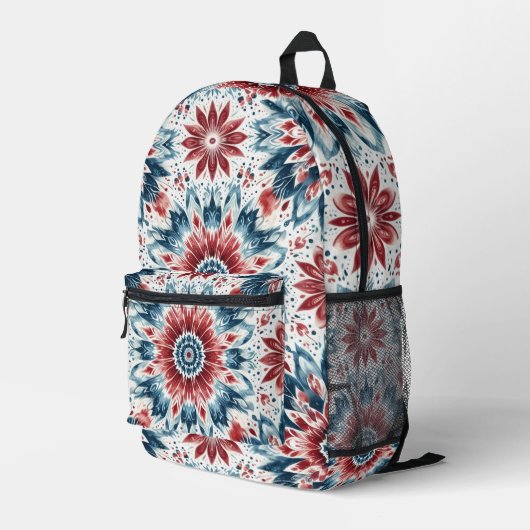 Bloem van onafhankelijkheid bedrukte rugzak (Achterkant Hoek Rechts)