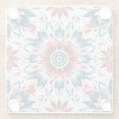 Bloem van onafhankelijkheid glazen onderzetter (Achterkant)