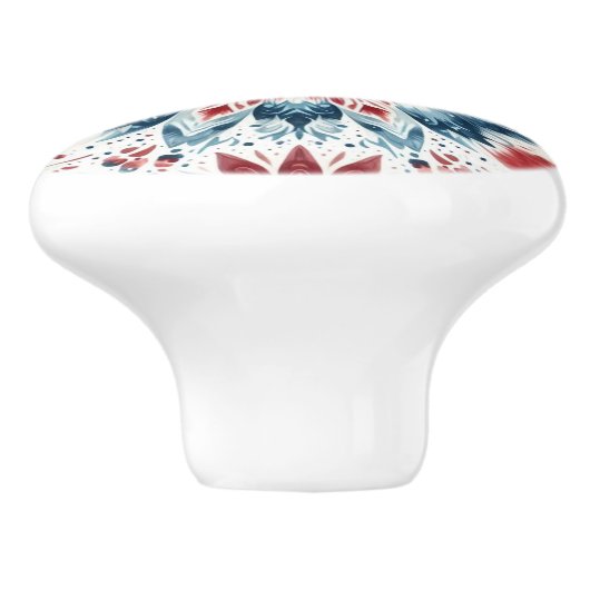 Bloem van onafhankelijkheid keramische knop (Zijkant)