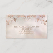 Bloem van ornament met bloementbloem visitekaartje (Achterkant)