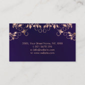 Bloem van ornament met bloementbloem visitekaartje (Achterkant)