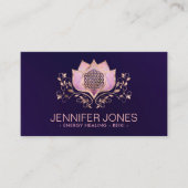 Bloem van ornament met bloementbloem visitekaartje (Voorkant)