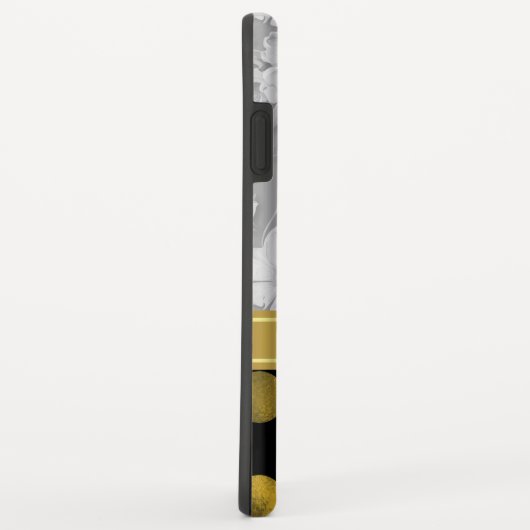 Bloem van poolpunten met monogram Case-Mate iPhone case (Achterkant/rechts)