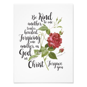 bloem van Roos, geïllustreerd met bijbel vers Foto Afdruk