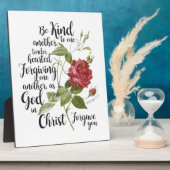  bloem van Roos, geïllustreerd met bijbel vers Fotoplaat (Zijkant)