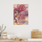 Bloem van Samuel Warrand door Georgiana Houghton Poster (Keuken)