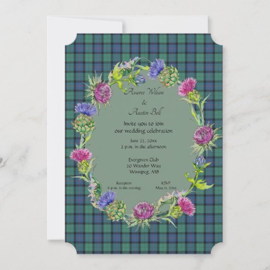 Bloem van Schotland met goudLijst Kaart (Voorkant)