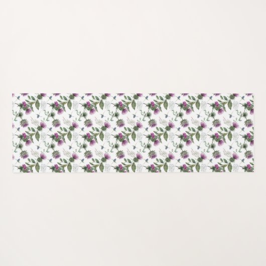 Bloem van Schotland Schotse distel Yogamat (Achterkant (horizontaal))