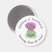 Bloem van Schotland. Sterk, krachtig en waar! Magneet (Voorkant / Achterkant)