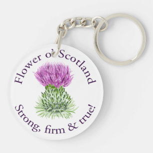 Bloem van Schotland. Sterk, krachtig en waar! Sleutelhanger