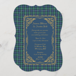 Bloem van Schotland Tartan Pset Wedding Kaart