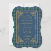 Bloem van Schotland Tartan Pset Wedding Kaart (Voorkant)
