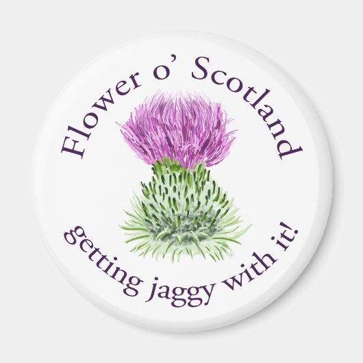 Bloem van Schotland - wordt er gekarteld mee! Magneet (Voorkant)