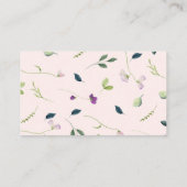 Bloem van suikererwten | Baby shower gissen spel K Informatiekaartje (Achterkant)