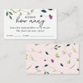 Bloem van suikererwten | Baby shower gissen spel K Informatiekaartje (Voorkant / Achterkant)