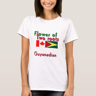 Bloem van twee wortels, guyaan-canada t-shirt