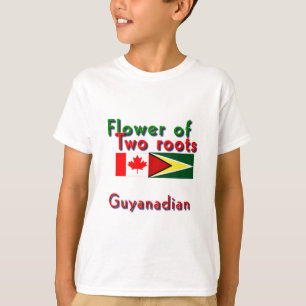 Bloem van twee wortels, guyaan-canada t-shirt
