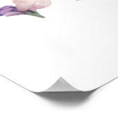 Bloem van vlinderbloempatroon poster (Hoek)