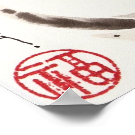 Bloem van wit poster (Hoek)