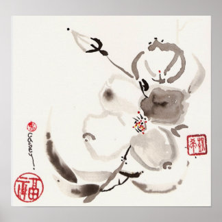 Bloem van wit poster