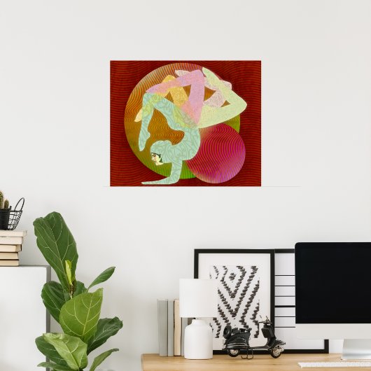 Bloem van Yoga Poster (Thuiskantoor)