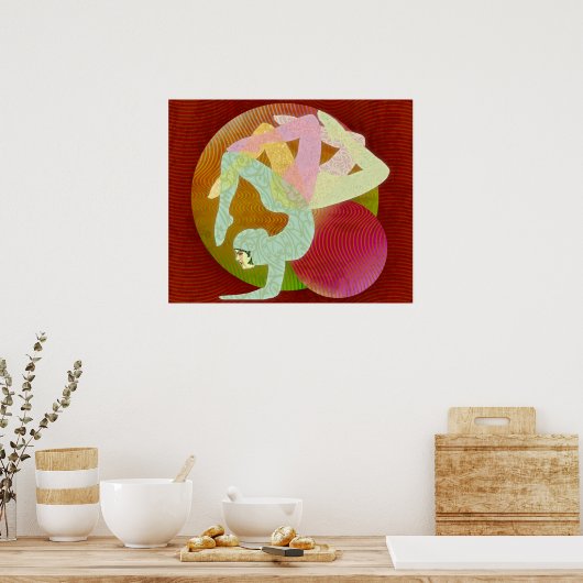 Bloem van Yoga Poster (Keuken)