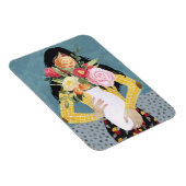 Bloem Vase Girl Magneet (Rechterzijde)