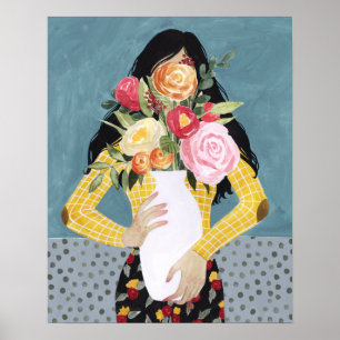 Bloem Vase Girl Poster