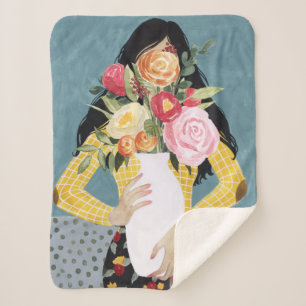 Bloem Vase Girl Sherpa Deken
