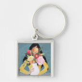 Bloem Vase Girl Sleutelhanger (Voorkant)