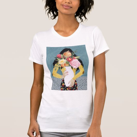 Bloem Vase Girl T-shirt (Voorkant)