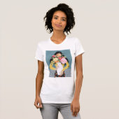 Bloem Vase Girl T-shirt (Voorkant volledig)