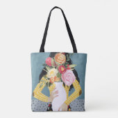 Bloem Vase Girl Tote Bag (Achterkant)