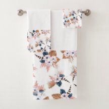 Bloem Veer Boho geometrische Handdoek Set