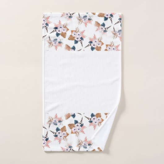 Bloem Veer Boho geometrische Handdoek Set (Handdoek)