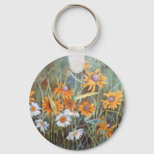 "Bloem veld #2" Floral Sleutelhanger