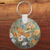 "Bloem veld #2" Floral Sleutelhanger (Voorkant)