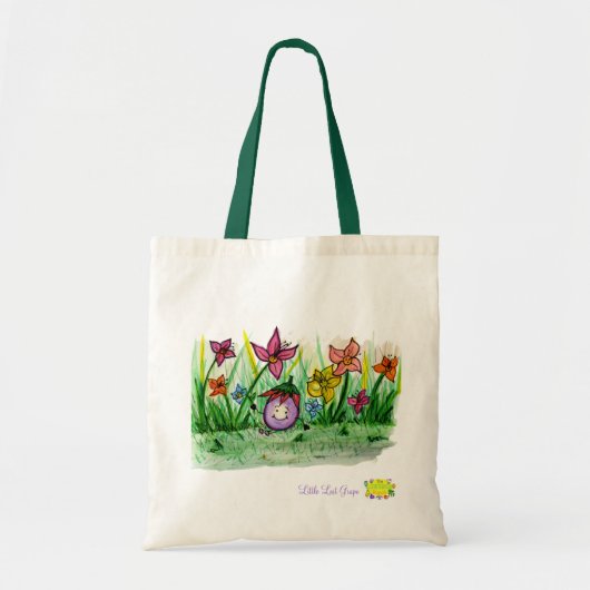 Bloem veld Kleine verloren druivenzak Tote Bag (Voorkant)