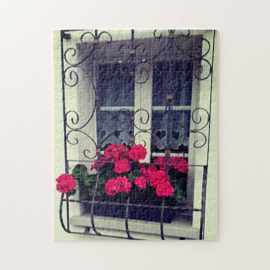 Bloem vensterbak puzzel, 28 x 35 cm, 252 stukjes legpuzzel (Verticaal)
