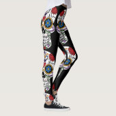 Bloem Verdroogde menselijke schedels Thunder_Cove Leggings (Rechts)