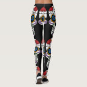 Bloem Verdroogde menselijke schedels Thunder_Cove Leggings (Achterkant)