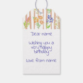 Bloem Verjaardag gifttag Cadeaulabel (Achterkant)