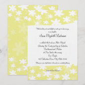 Bloem Verse Gele Vleermuis Mitswa Uitnodigen Kaart (Voorkant / Achterkant)